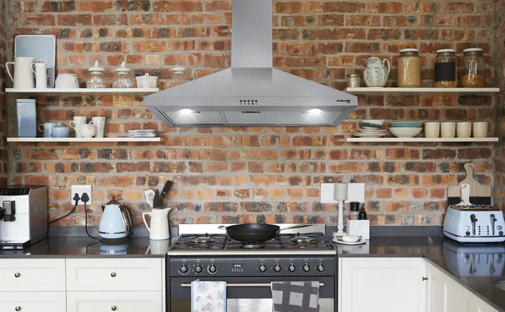 주방의 레인지 후드 이미지