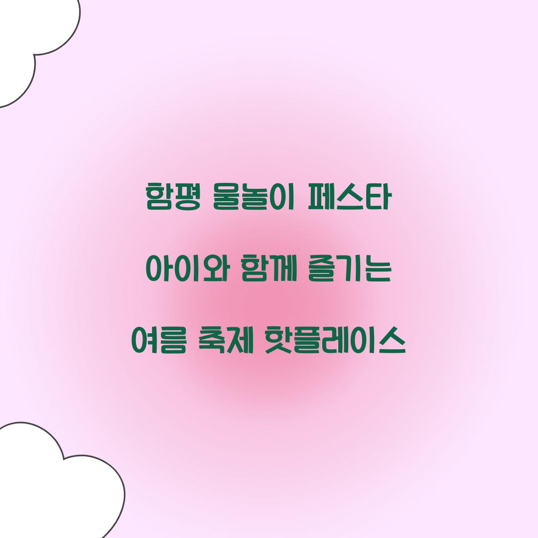 함평 물놀이 페스타