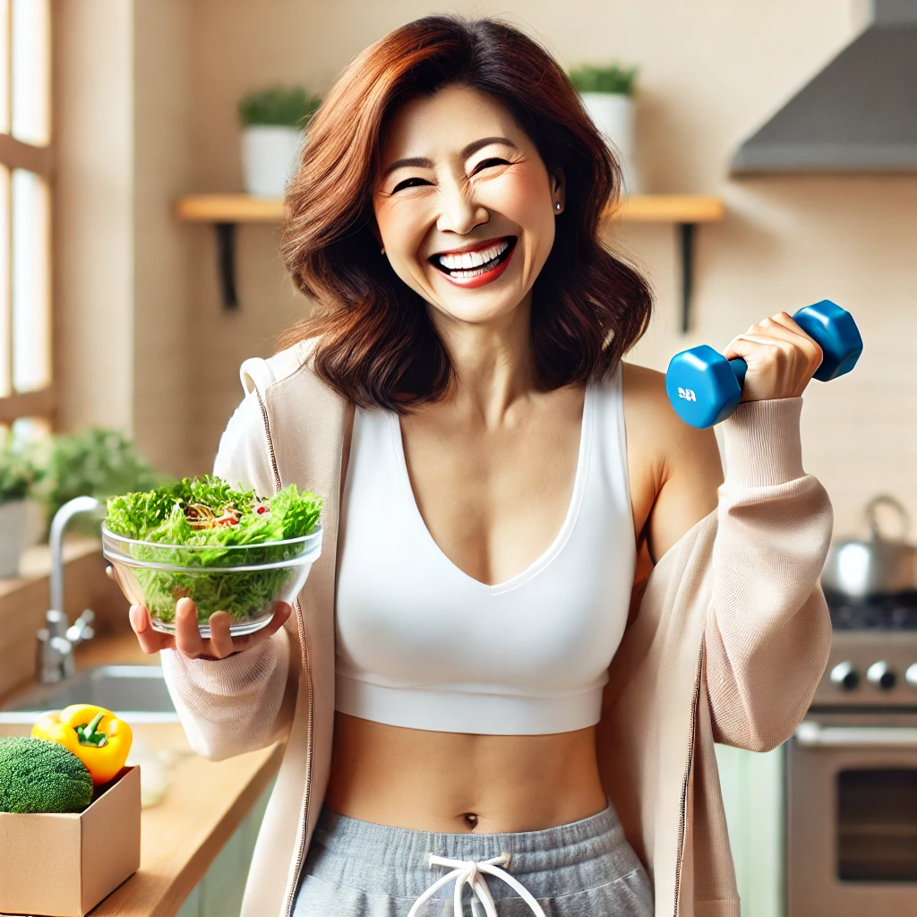 중년 여성의 다이어트 관련 이미지