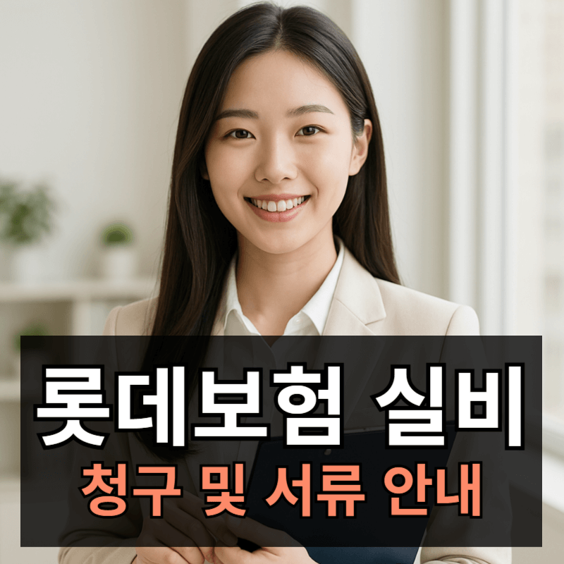 롯데보험 실비 청구 방법 및 서류 안내 총정리