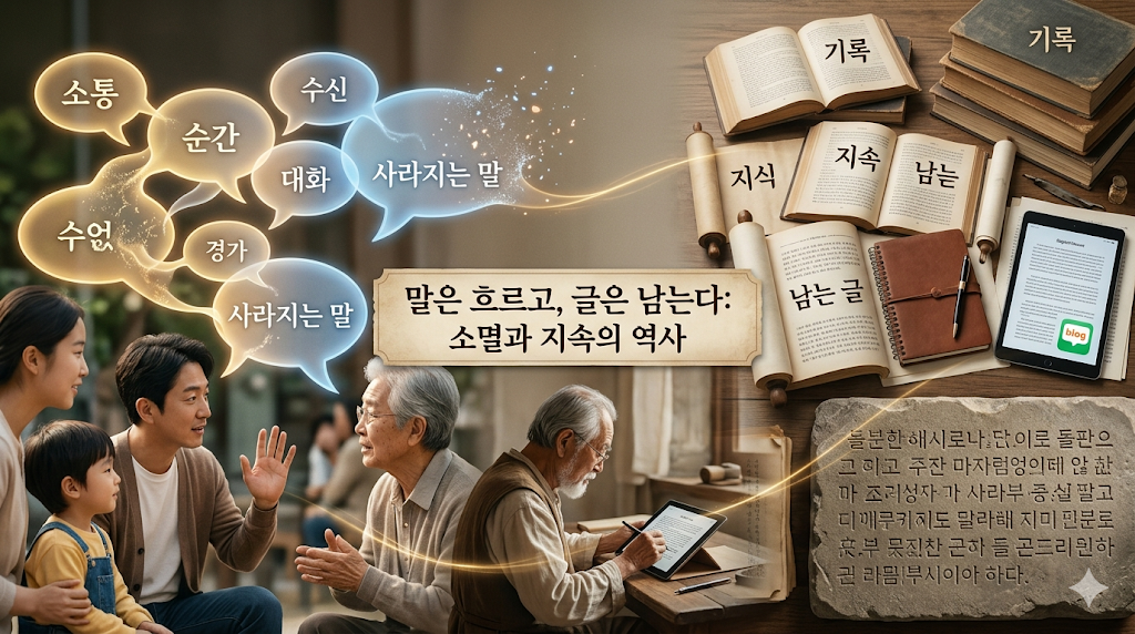 언어는 계속 변하는데 문자는 왜 남을까? 말과 글의 차이를 쉽게 설명