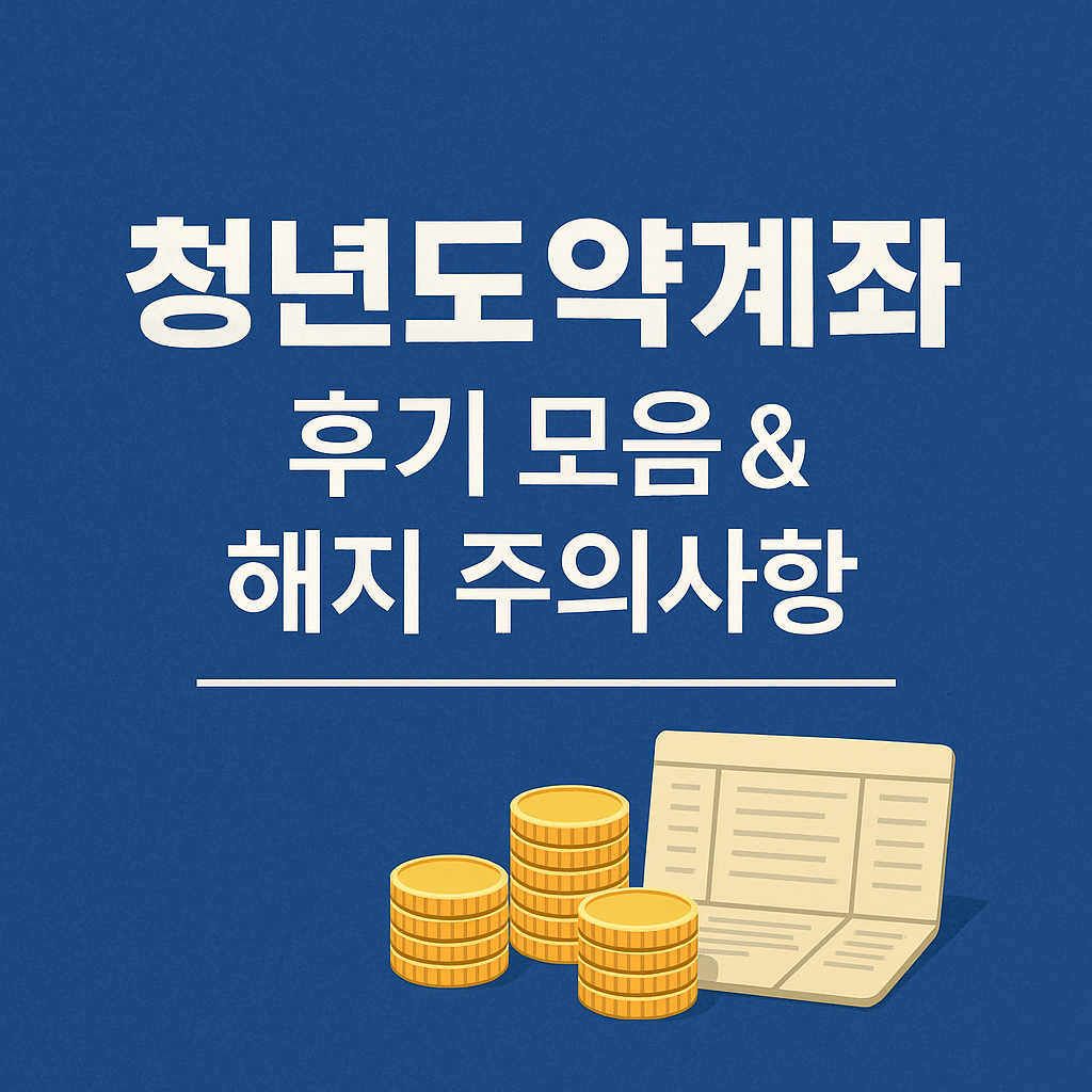 청년도약계좌 후기 모음 & 해지 주의사항