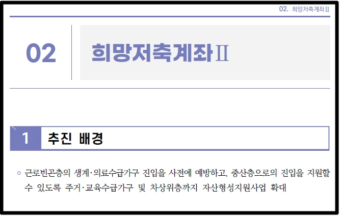 희망저축계좌 Ⅰ,Ⅱ 차이점, 조건확인, 신청방법