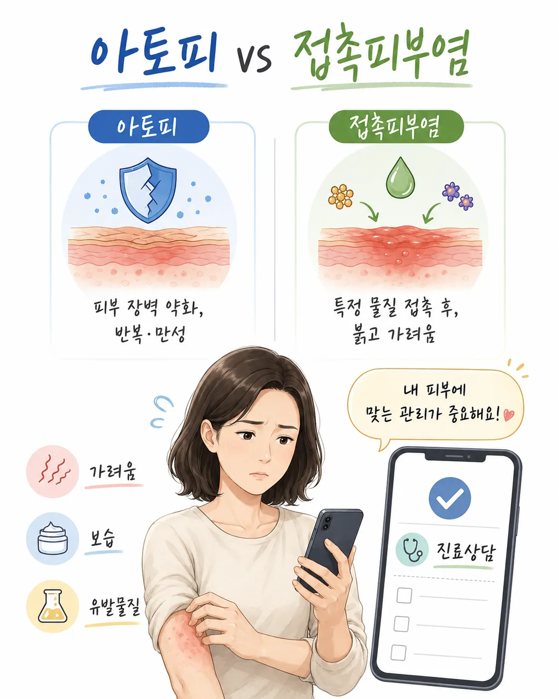 아토피 알레르기 피부염 차이