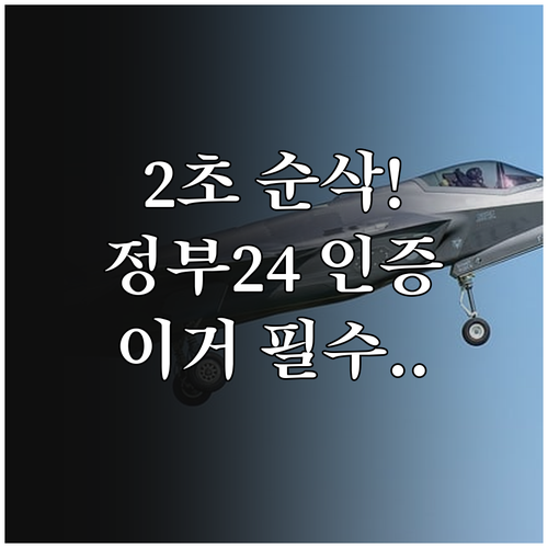 정부24 간편 인증으로 로그인 2초 ..