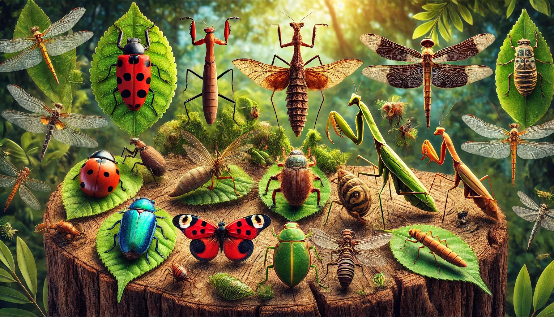 다양한 곤충들