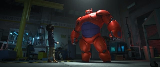 베이맥스를 전투용 로봇으로 개조하는 히로