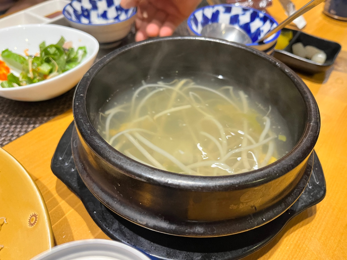 새우구이, 콩나물국 2