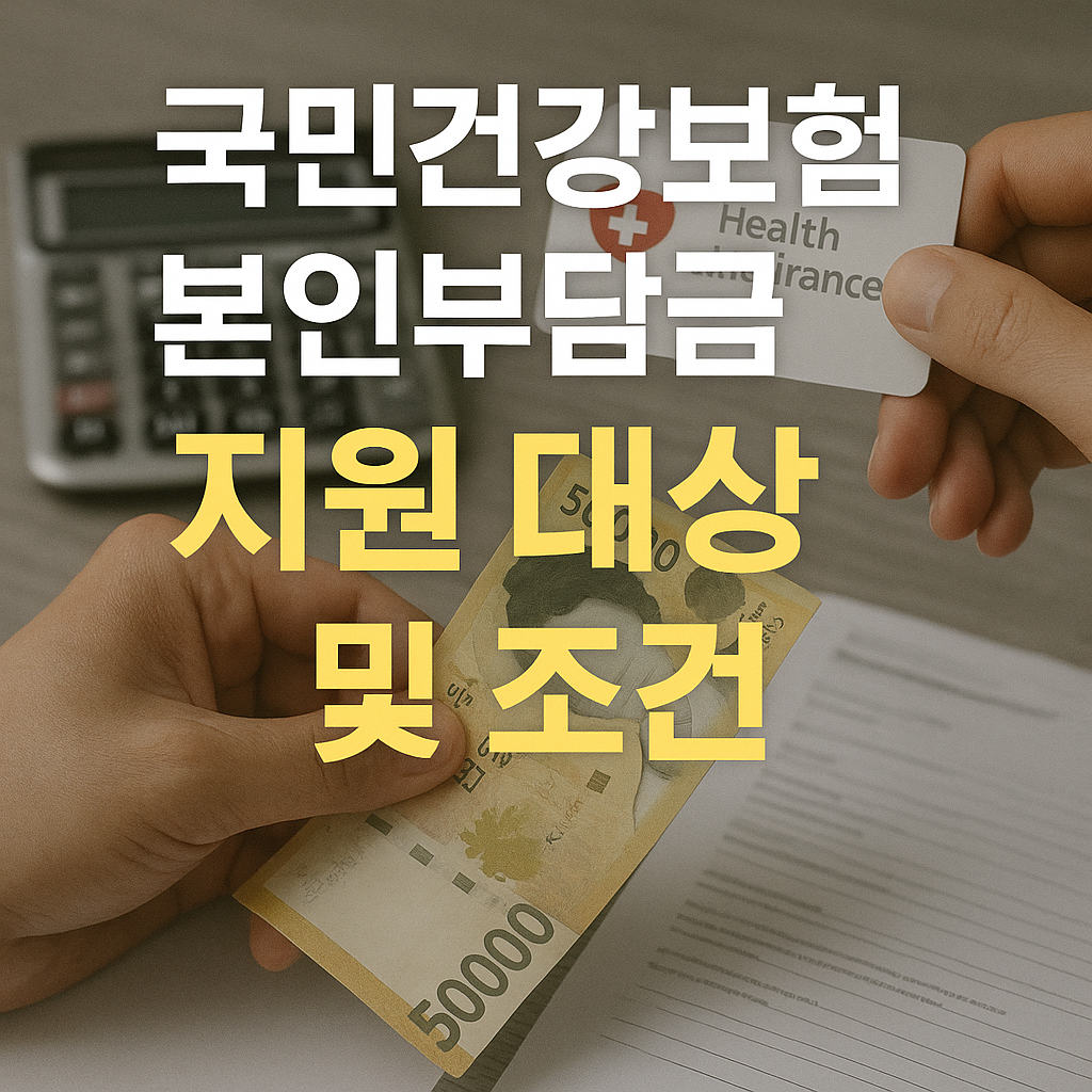 국민건강보험 본인부담금 지원대상 및 조건
