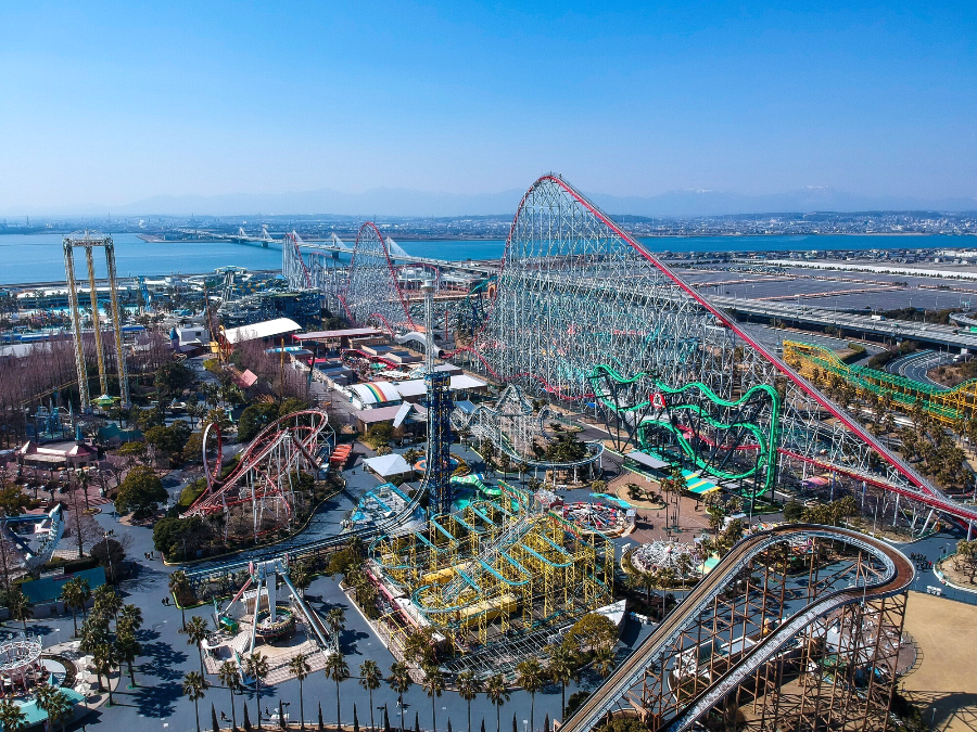 나가시마 스파랜드 롤러코스터 조감뷰