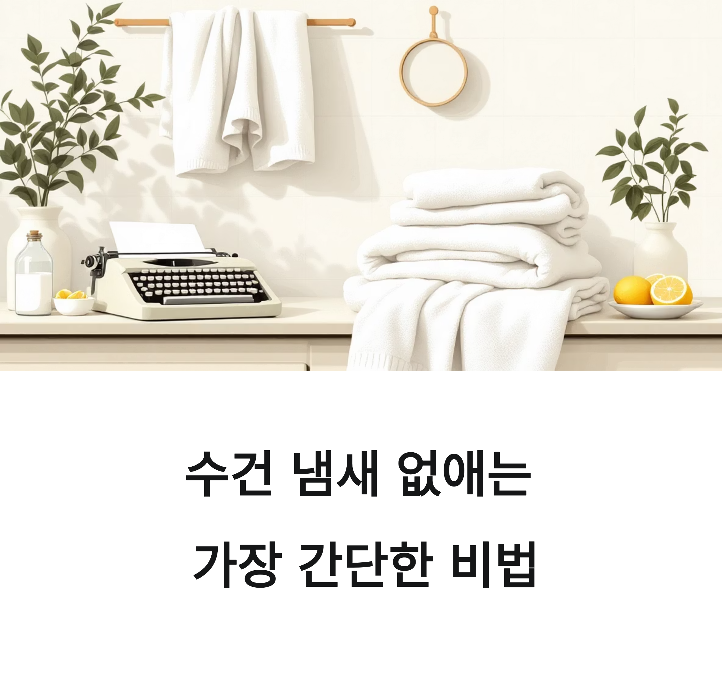 수건 냄새 없애는 방법