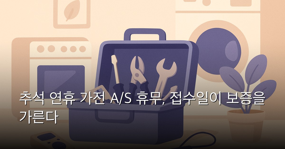 추석 연휴 가전 A/S 휴무, 접수일이 보증을 가른다
