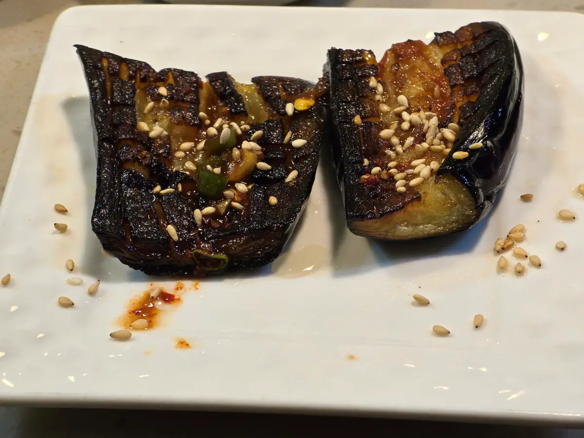 즐거운 술상 7번째 코스 음식: 가지구이