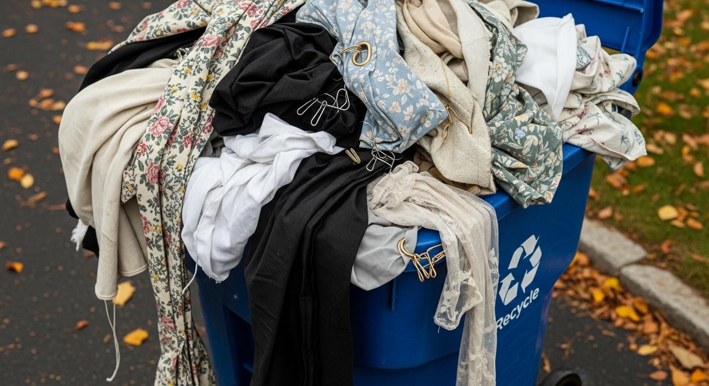 커튼 쓰레기 배출