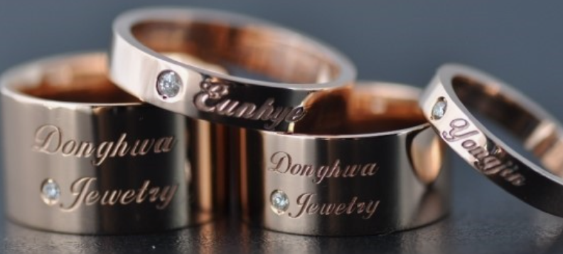 이니셜 또는 심볼 인그레이빙 링