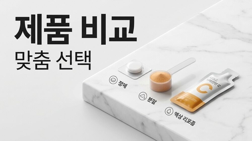 정제, 분말, 액상 리포좀 등 다양한 비타민C 제형 비교와 맞춤 선택 안내