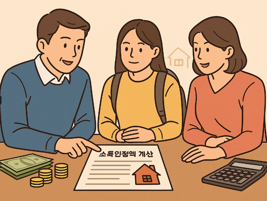 소득분위 산정 기준(소득인정액)과 모의계산