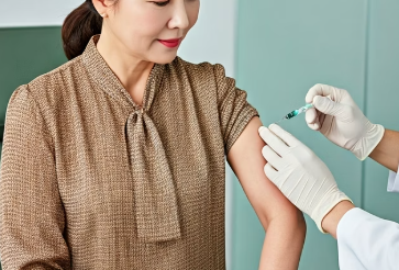 태반주사 맞는 여성