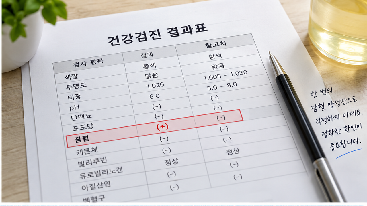 건강검진 소변검사 결과표