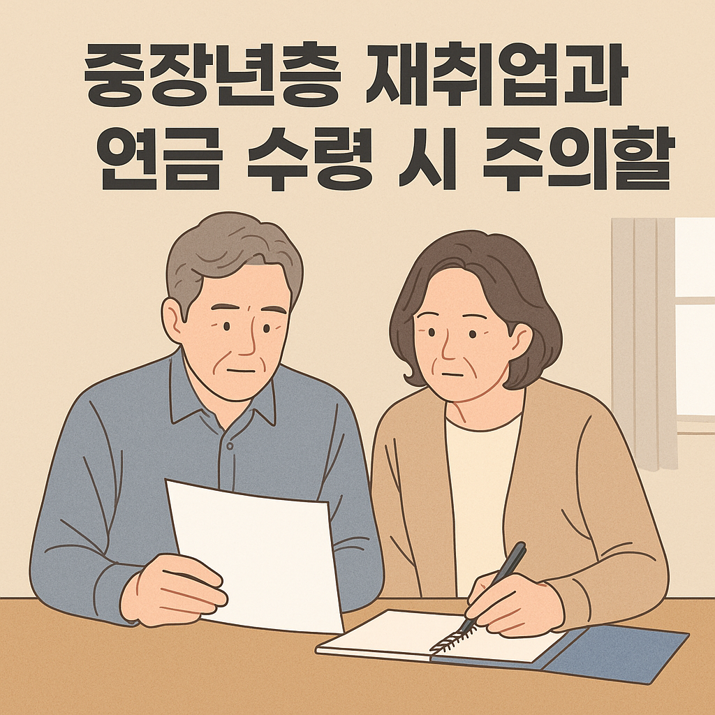 중장년층 재취업과 연금 수령 시 주의할 점