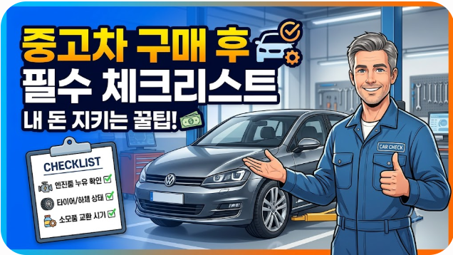 중고차 구매 후 점검 체크리스트