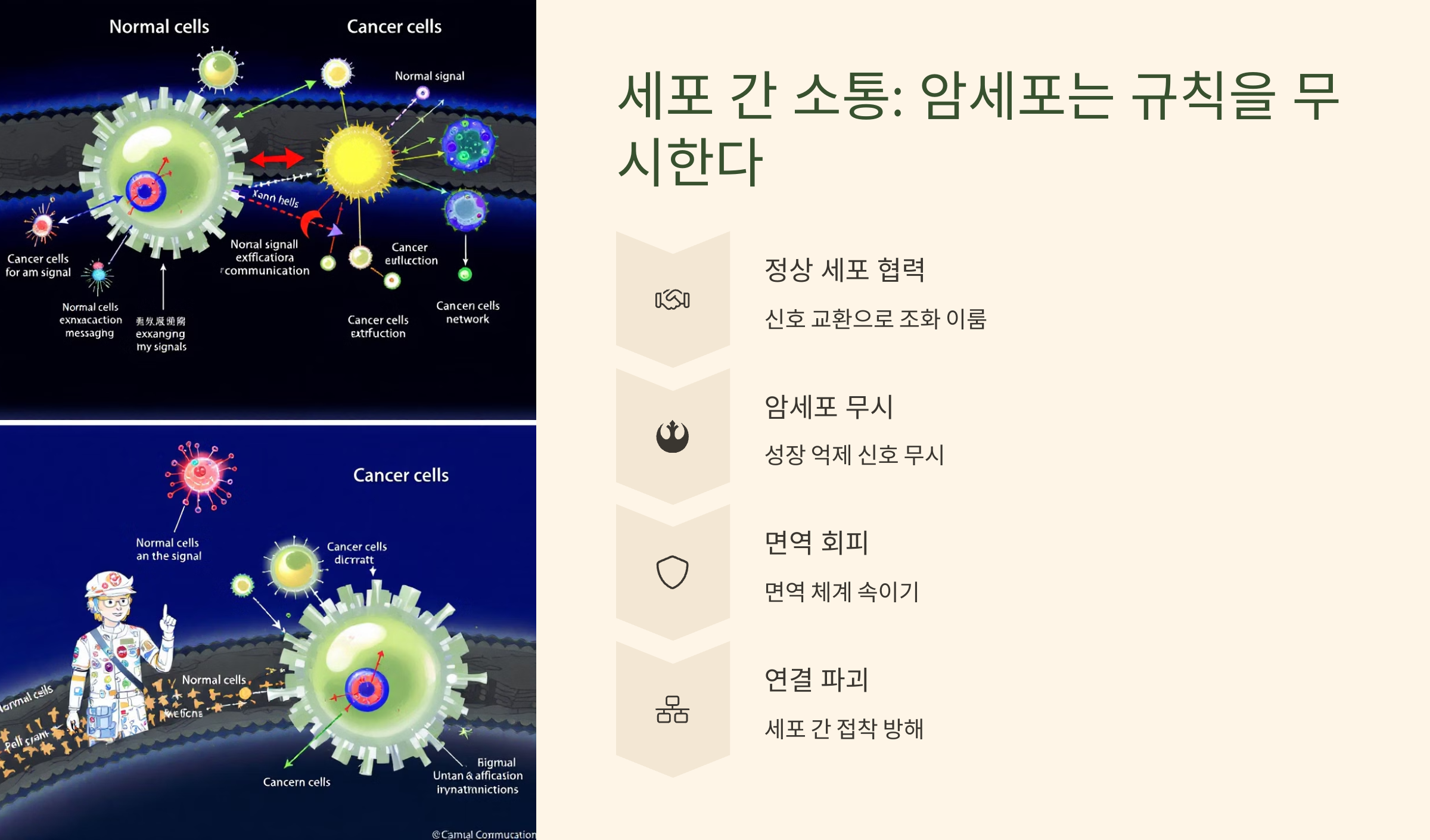 세포 간 소통: 암세포는 규칙을 무시한다