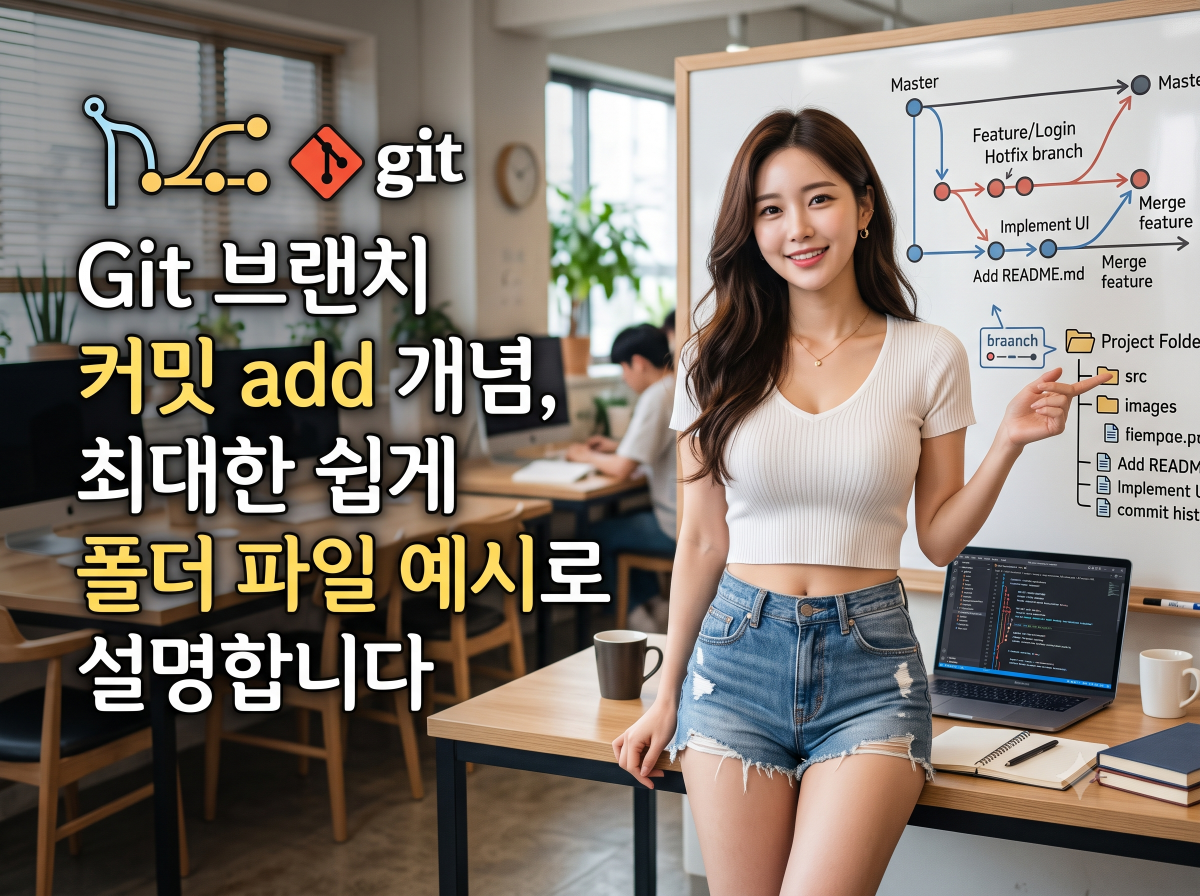 Git 브랜치 커밋 add 개념, 최대한 쉽게 폴더 파일 예시로 설명합니다