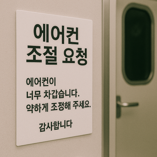지하철 에어컨 조절 요청하는 방법