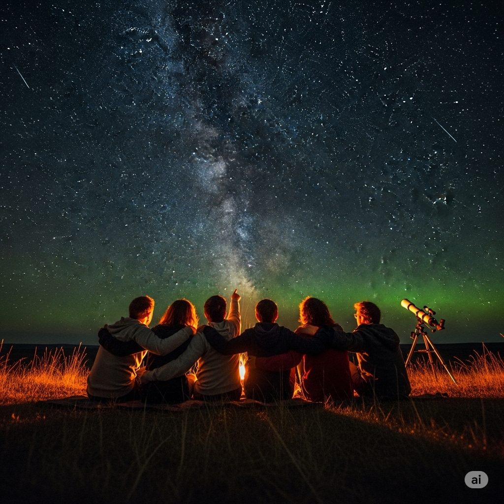 유성우를 보는 우리