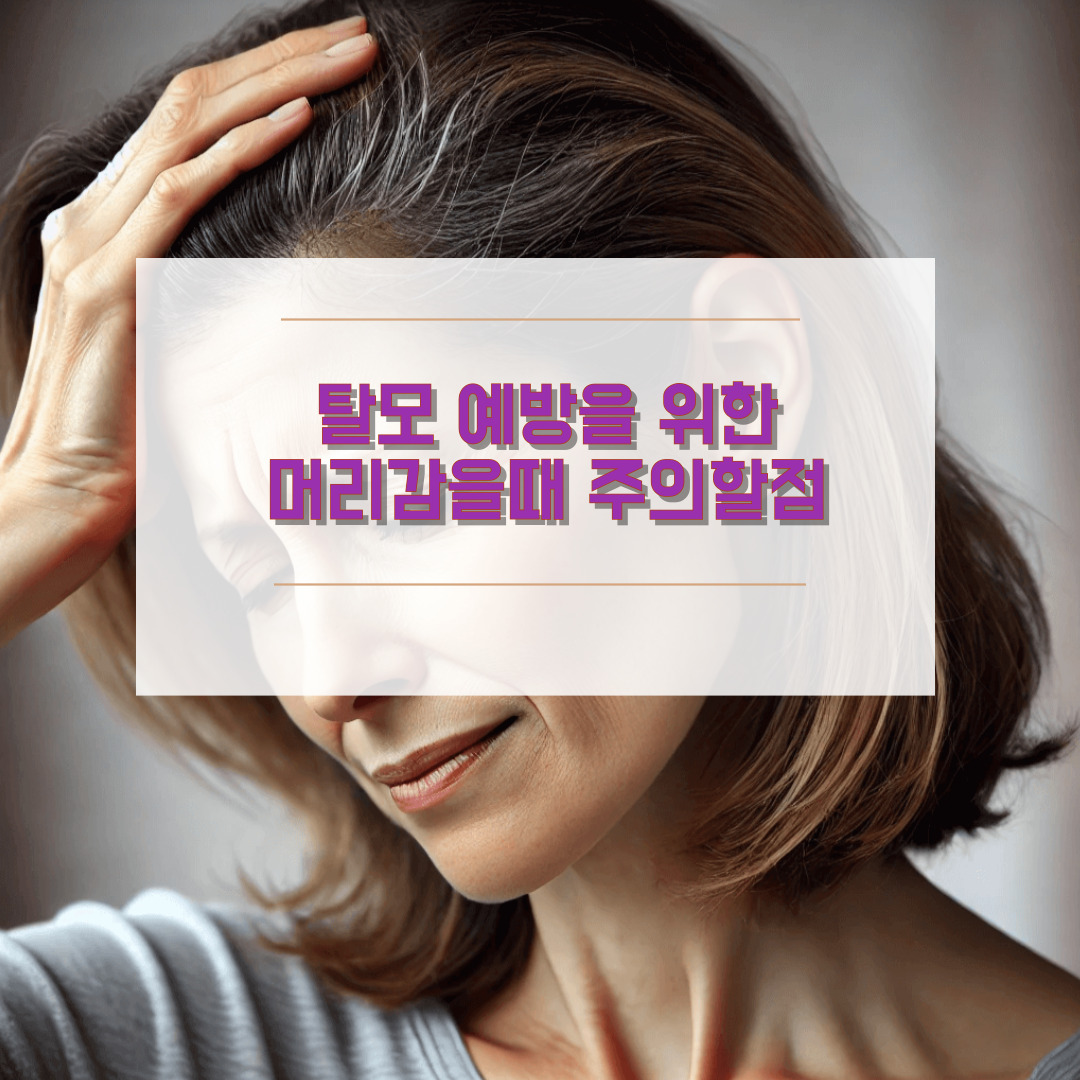 탈모예방 머리감는 방법