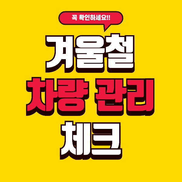 겨울철 차량 관리 체크리스트 - 지금 안 보면 후회하는 필수 점검 7가지