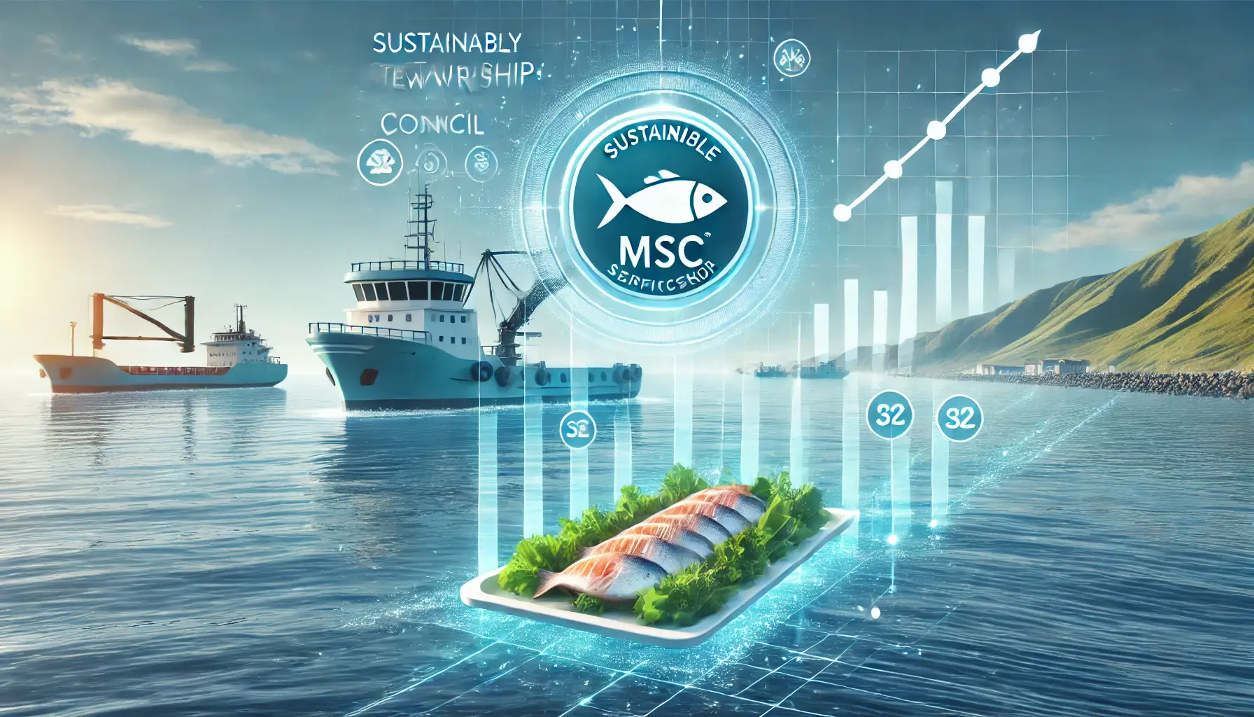 지속 가능한 어업을 연상하는 이미지