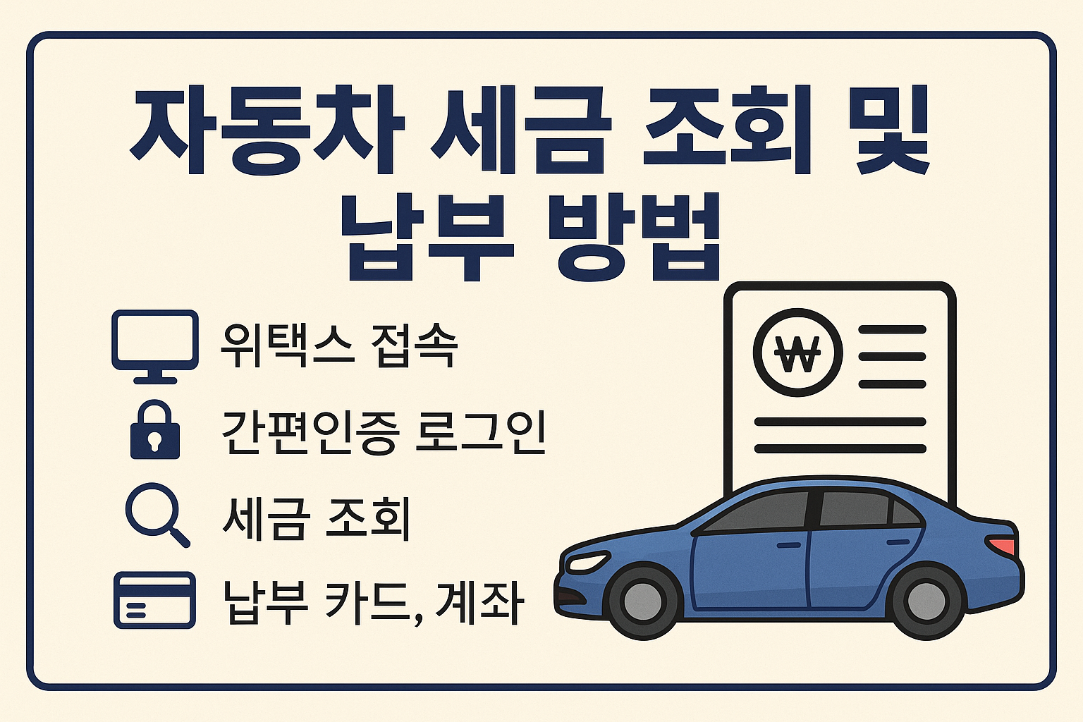 자동차 세금 조회 및 납부 방법 (2025년 최신 정리)
