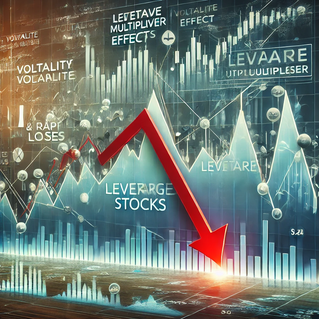 레버리지 주식의 위험성을 나타내는 그래프