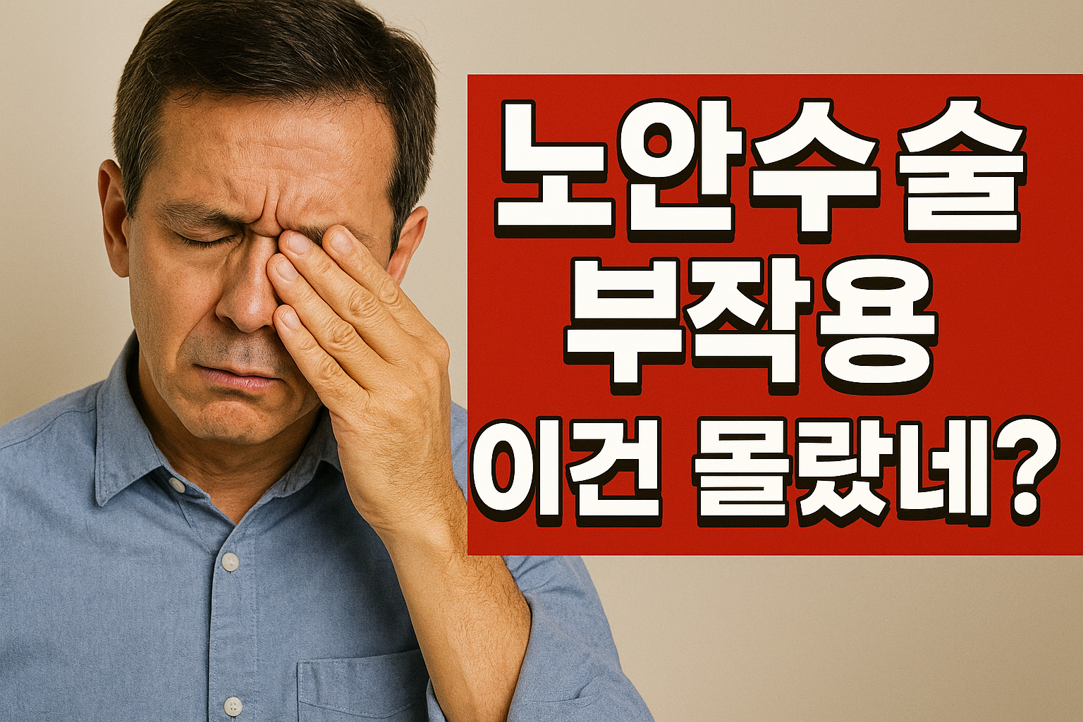 노안수술부작용 이건 몰랐네요