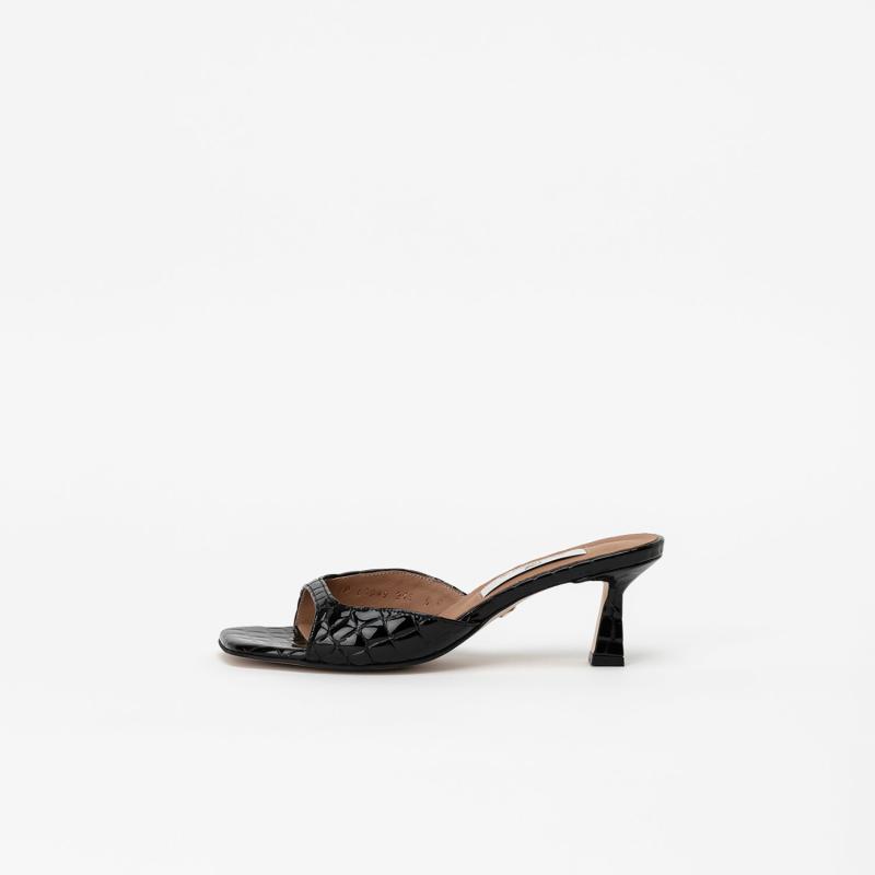 쇼쉬르라팡 매장발송 쇼쉬르 라팡 니튼 뮬 크로커다일 프린트 60049BKCC