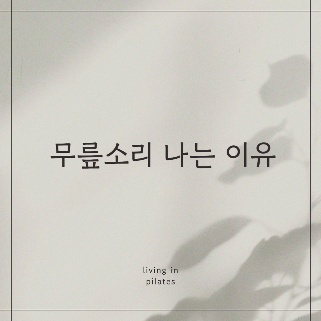 무릎소리 나는 이유