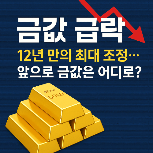국제 금값 급락, 12년 만의 조정! 앞으로 금값 전망은?
