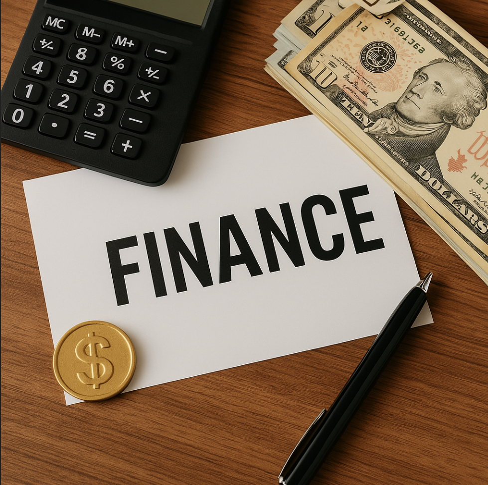 계산기와 돈 사진