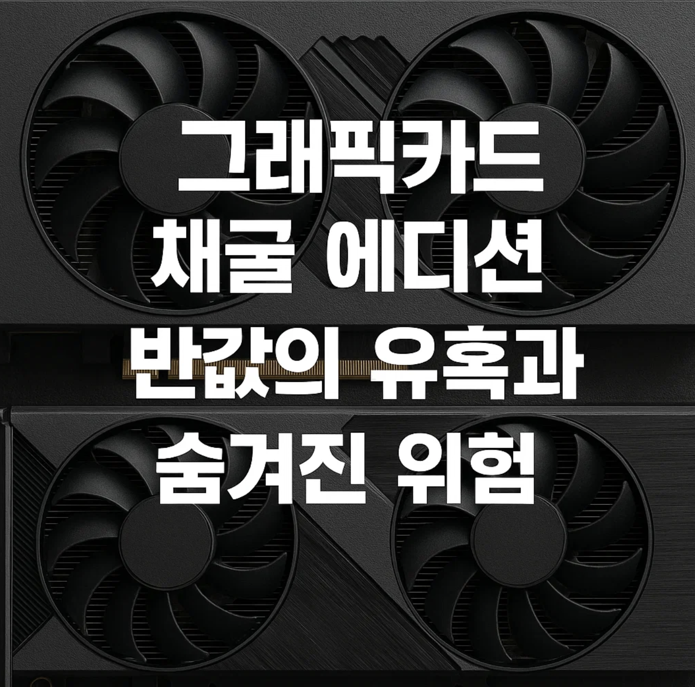 그래픽카드 채굴 에디션, 반값의 유혹과 숨겨진 위험