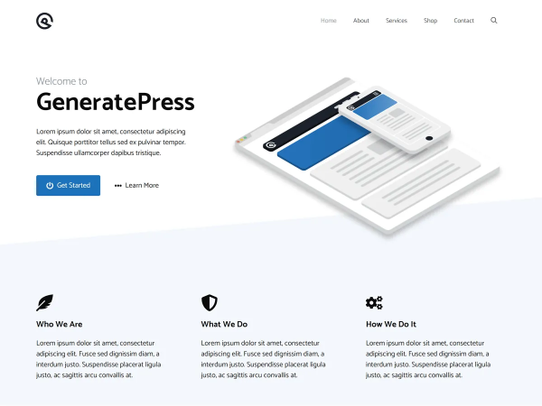 워드프레스-GeneratePress-경량 WordPress 테마