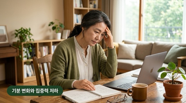 갱년기 감정 변화와 집중력 저하
