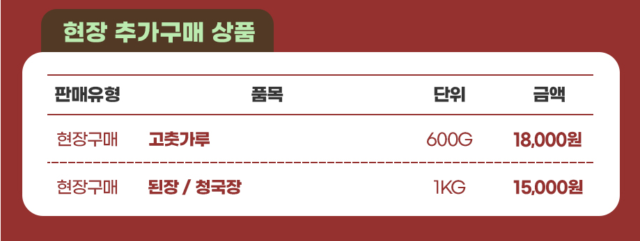 마을김장체험