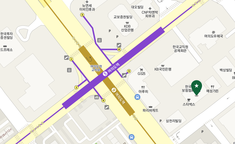 스타벅스-여의도화재보험점-위치-지도