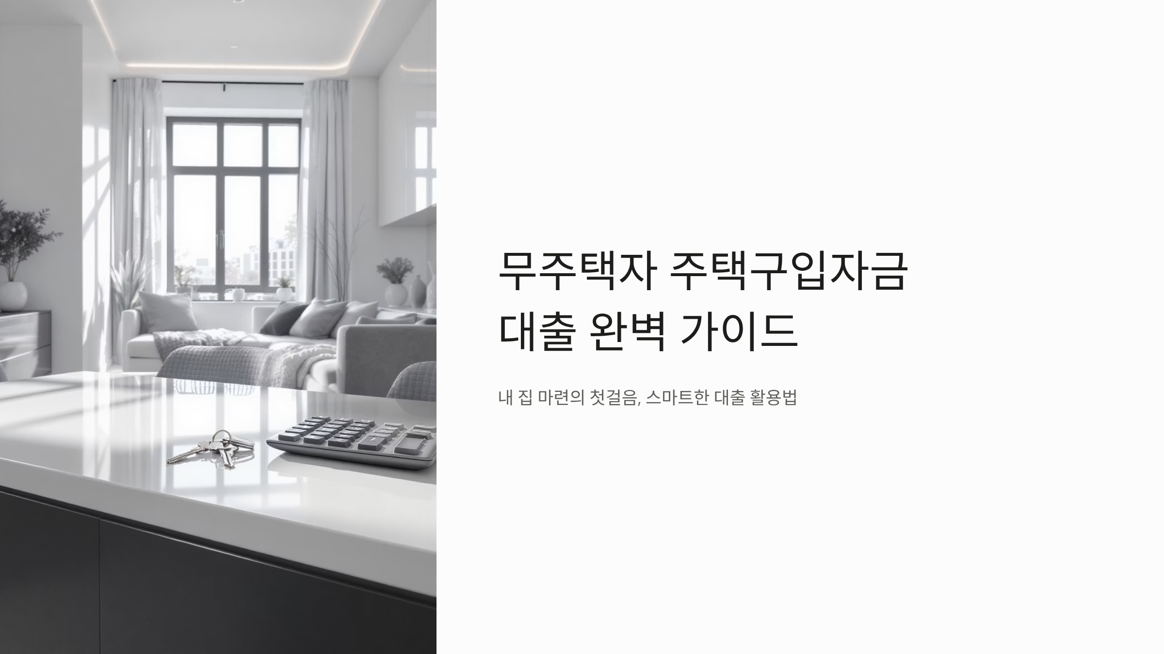 무주택자 주택구입자금 대출로 내 집 마련 성공하기