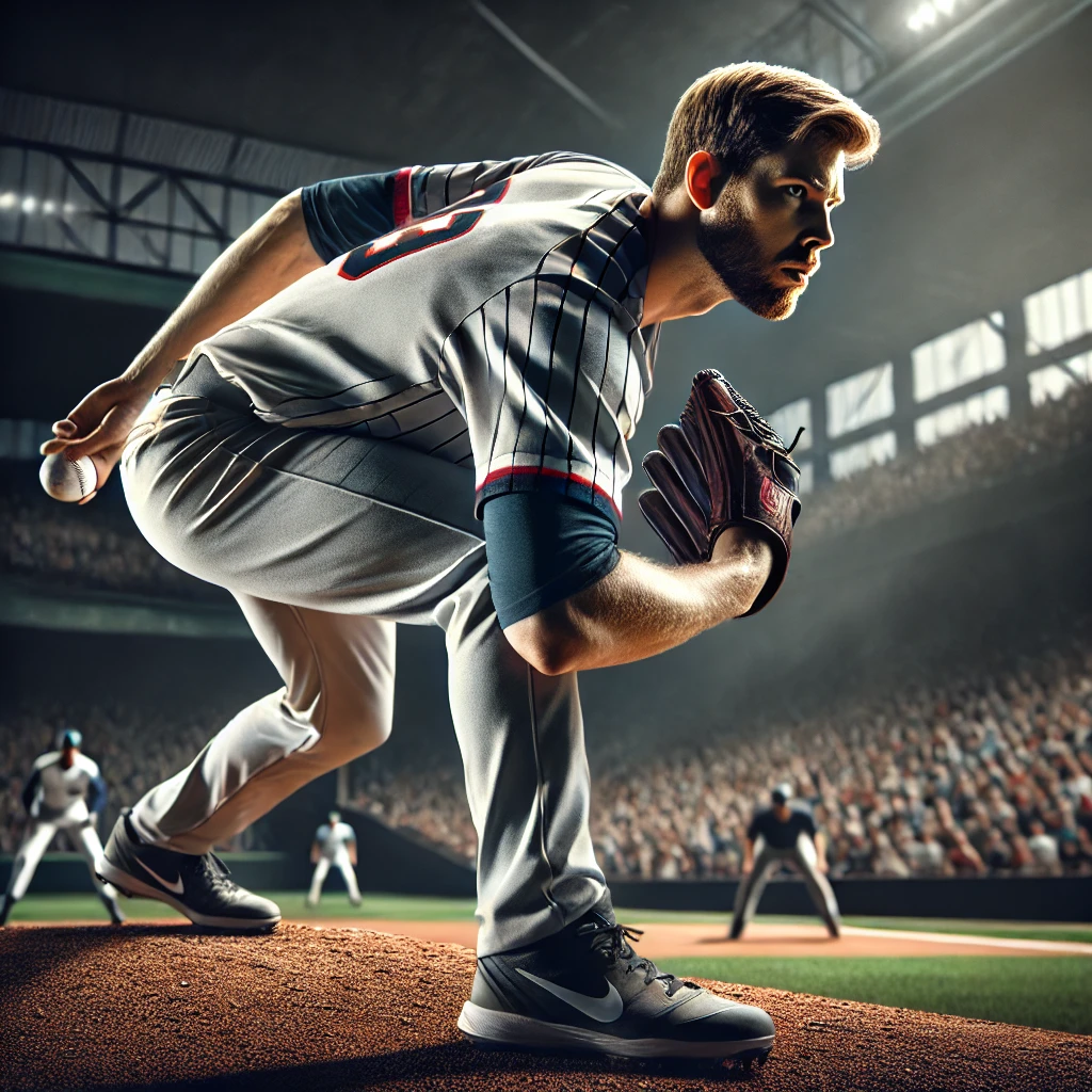 진지한 투수의 모습