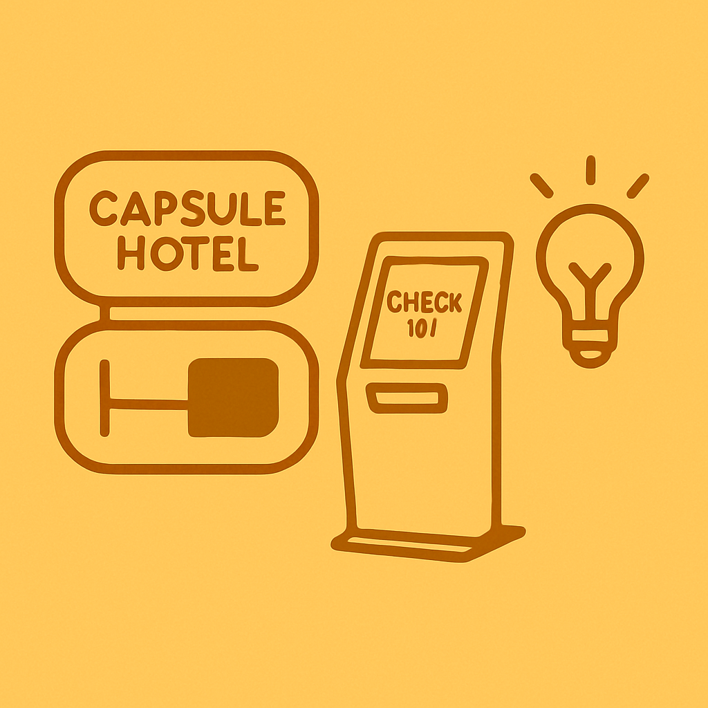 캡슐 호텔 이미지 그림