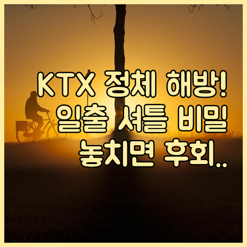 KTX 셔틀버스 연계로 자가용 정체 ..