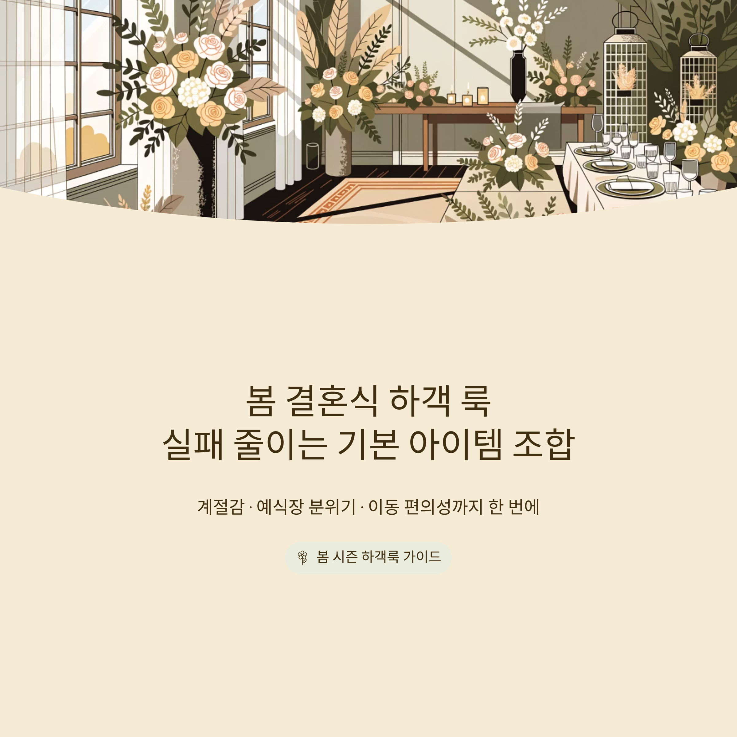 봄 결혼식 하객 룩 실패 줄이는 기본 아이템 조합