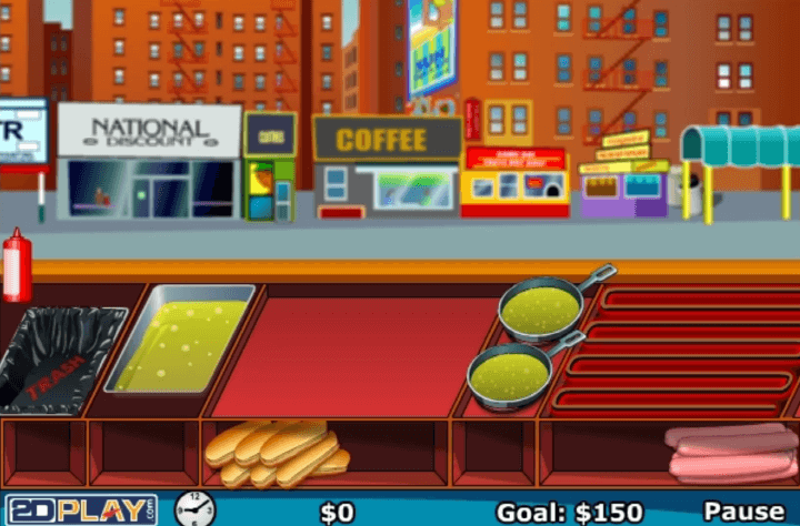 핫도그-부시-플래시게임-시작-화면